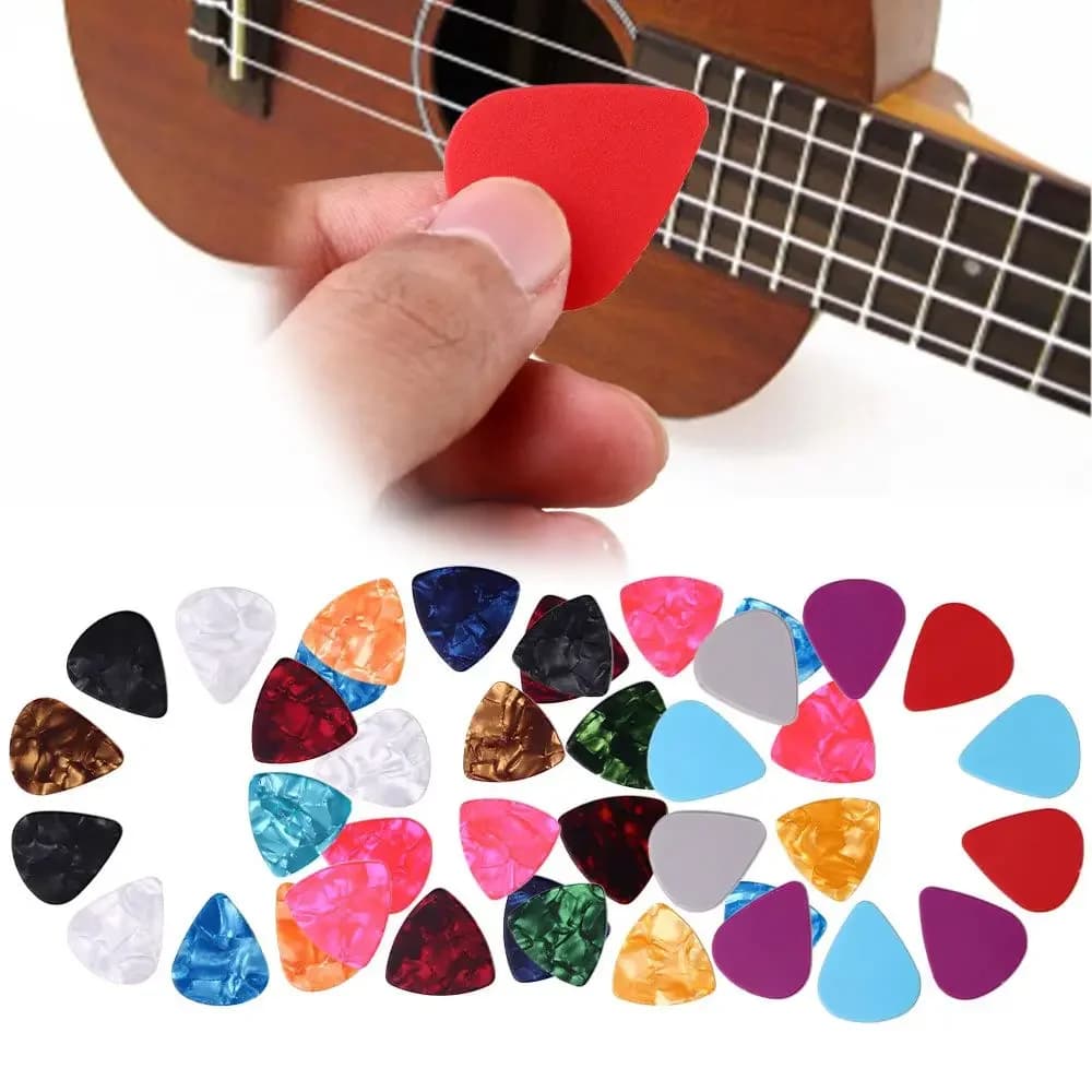 1/10pcs Plettri per Chitarra Plettro Mediatore Celluloide Elettrico Liscio Plettri per Chitarra Basso Acustico Accessori per Chitarra Elettrica