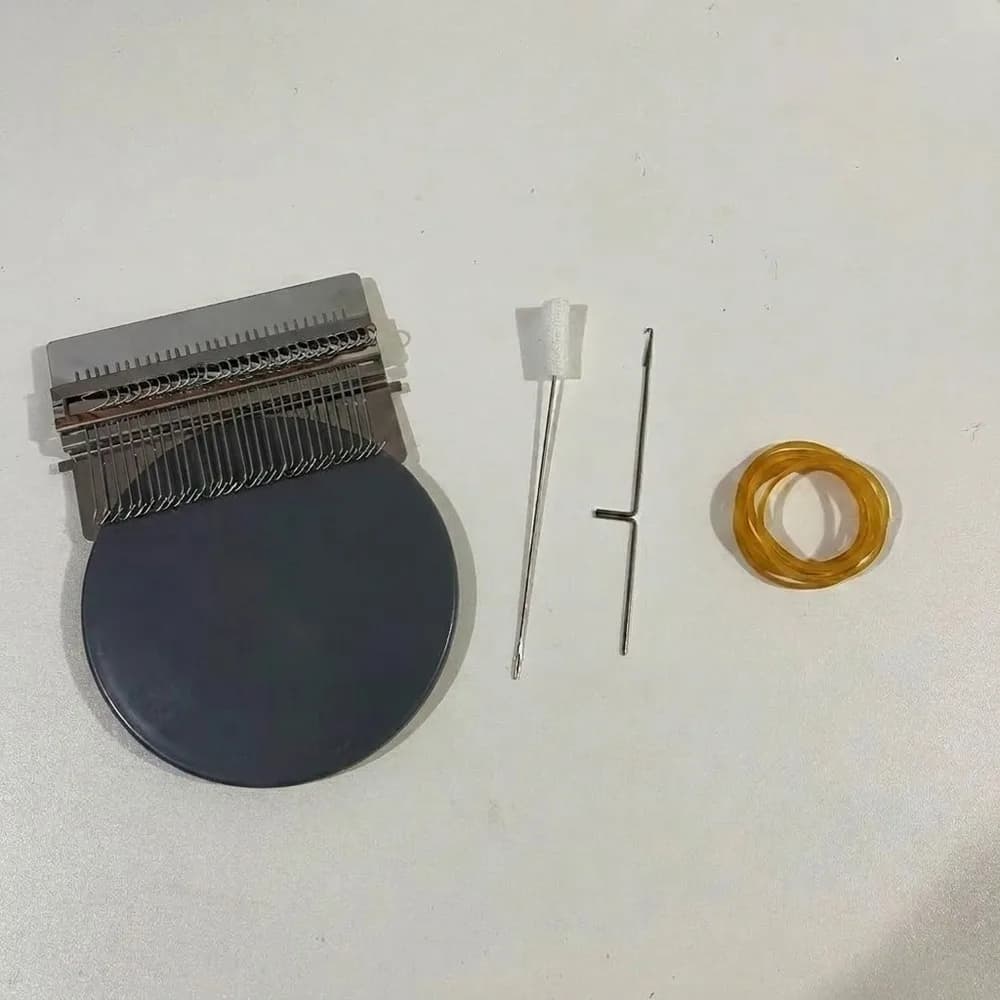 14 Needle Mini Loom Machine Beautiful Stitching Color Base Hand Weaving Tool Kit Handmade DIY Quick Repair Small Darning Loom