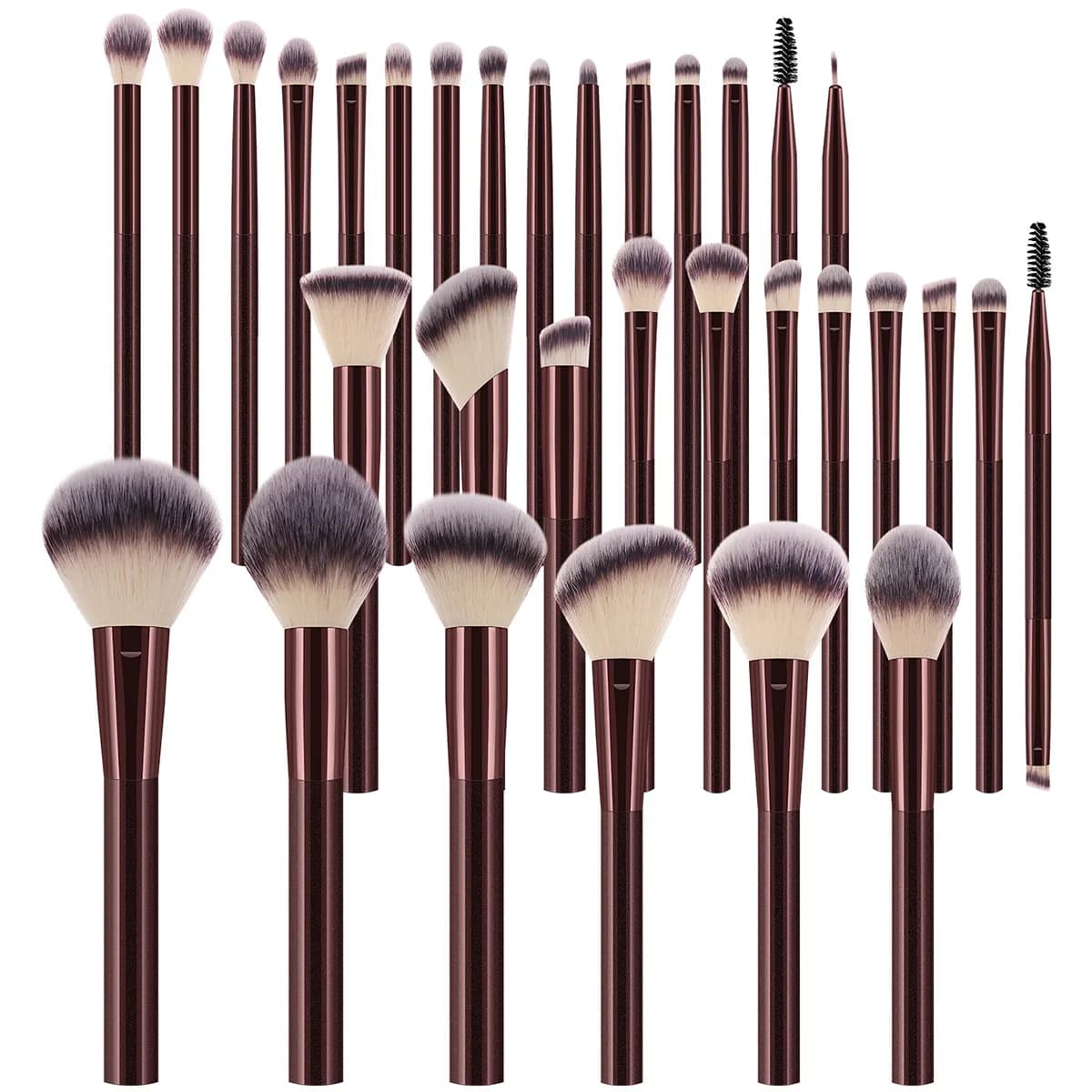 Set di 32 Pennelli per Trucco, Set Premium di Pennelli Sintetici per Ombretto e Sfumatura, Strumenti Cosmetici
