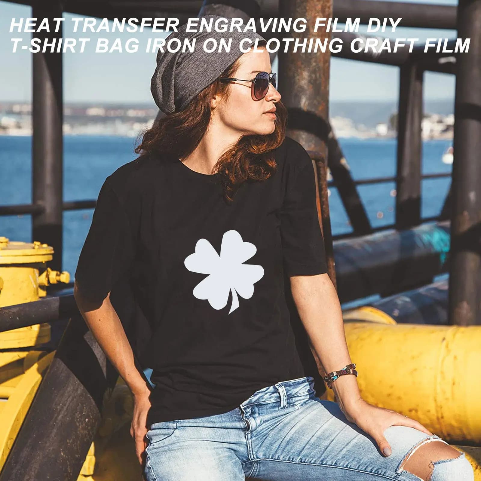 1Pcs Heat Transfer Vinyl Multipurpose White Htv Film for DIY Clothes Shoes Caps Bags PU Vinyl for T-Shirt Lettering Numbering