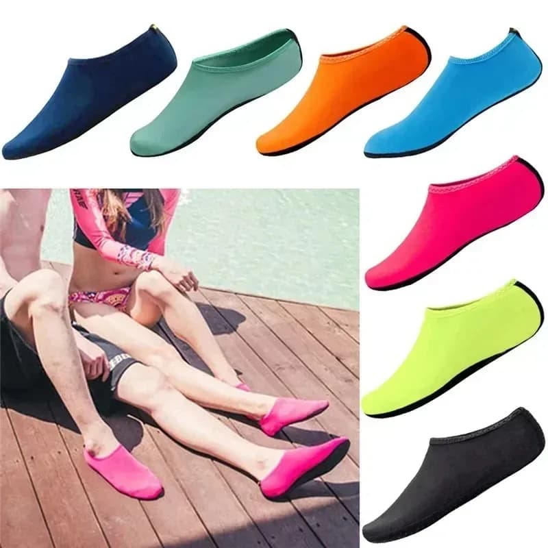 1Pair Non-Slip Unisex Water Shoes for Swimming Diving Beach Summer Aqua Socks Sandal Seaside Sneakers for Men Women Accessories