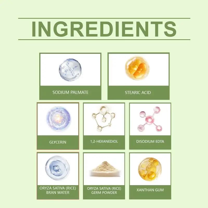 60g Rice Shampoo Soap Bar Oil Free Conditioning Soap Rice Water Protein Nourishing Anti-loss Hair Hair Growth Soap Bar