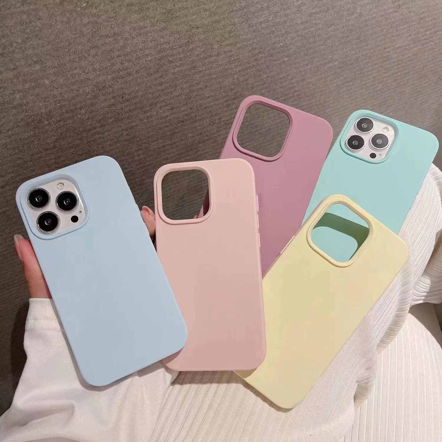Custodia per telefono avanzata coreana Ins Jelly tinta unita per iPhone 17AIR 17 16 15 14 13 12 11 Pro Max 14 15 16 Plus Y2K Sweet Cover