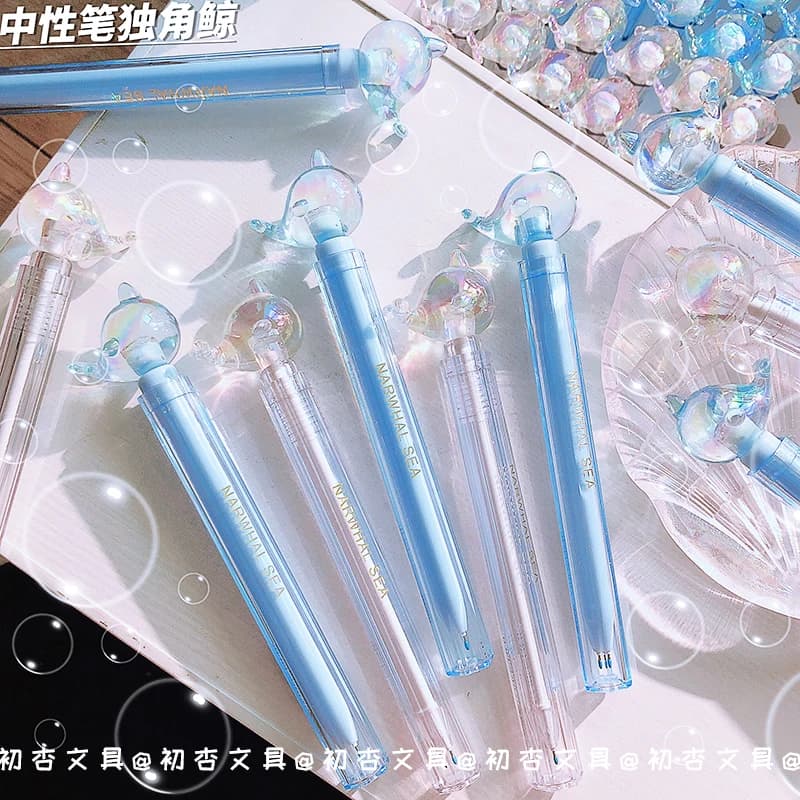 Kawaii Cartoon wholes Black Ink Gel Pen School forniture per ufficio cancelleria regalo studenti penne carine abbastanza estetiche