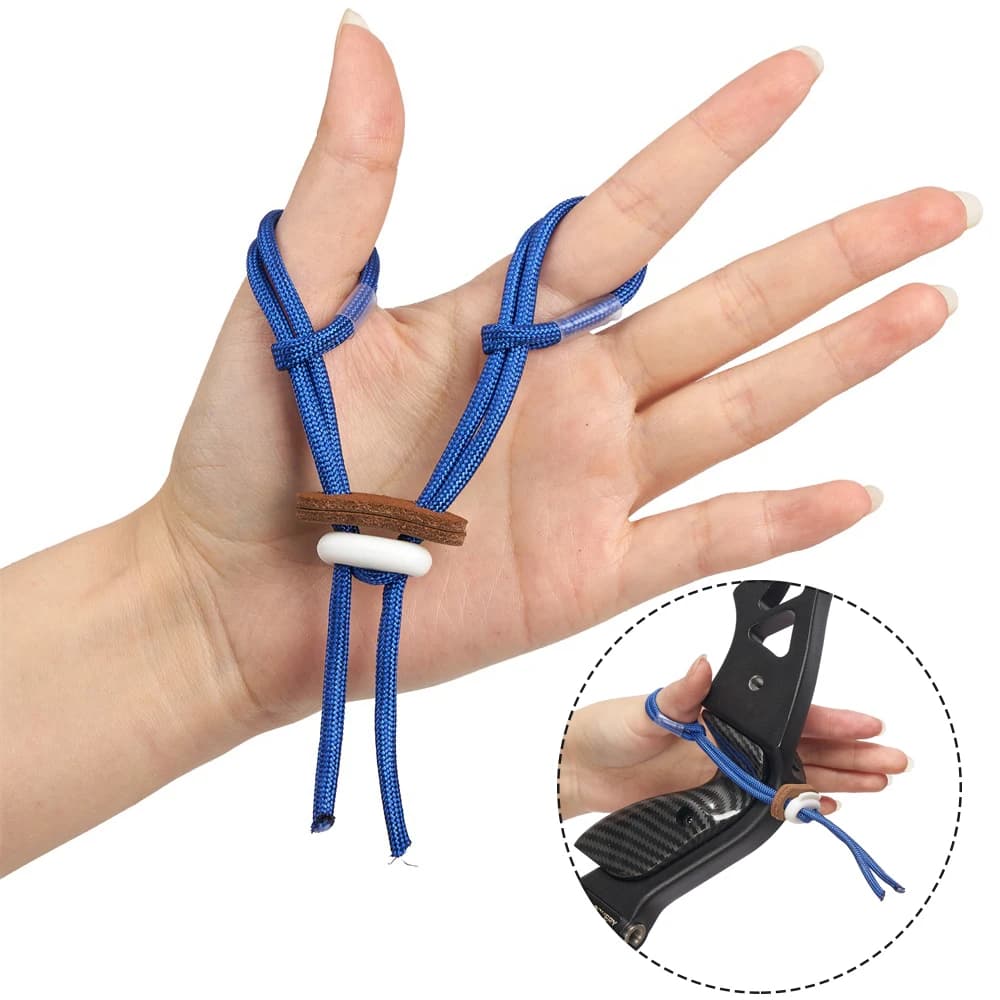 Archery Finger Strap Durable Braided Finger Sling for Bow Protection Hunting Target Practice Archery Accessories