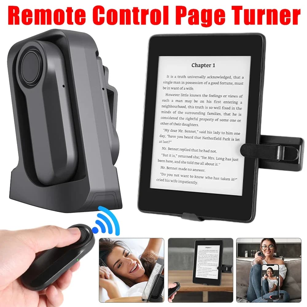 Telecomando RF per Registrazione Video e Scorrimento Pagine, Clicker per iPad e Tablet, Ideale per la Lettura di Romanzi