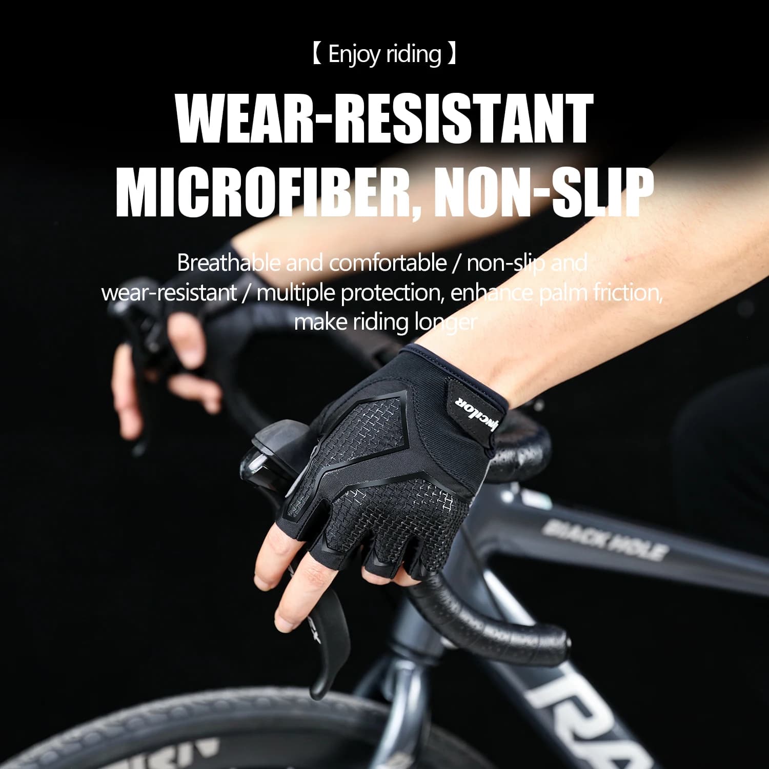 New Cycling Gloves Half fingers for Men and Women, with Silicone Anti-shock liquid, Breathable, for Bikes and Fitness