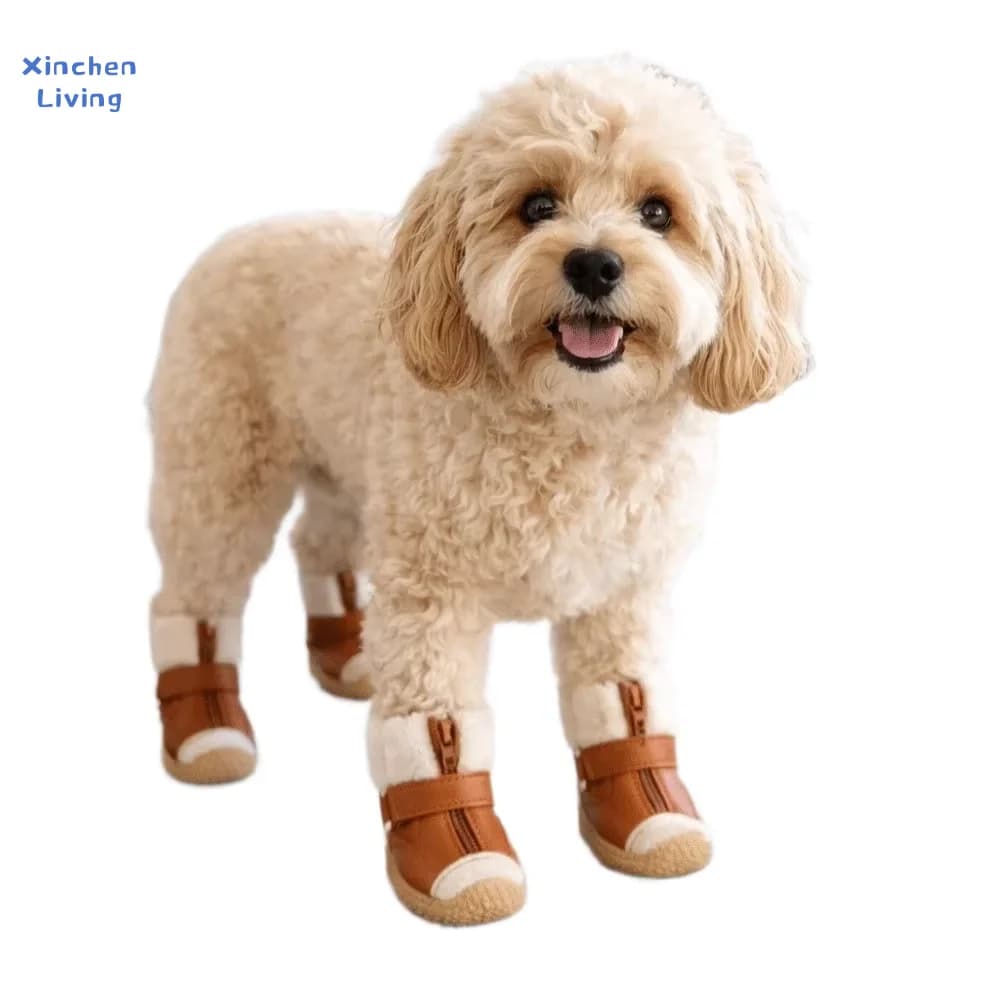 4pcs Dog Boots Breathable Rubber Anti Slip Waterproof Durable Reflective Comfortable Hiking Outdoor Small Medium Dogs Hot New