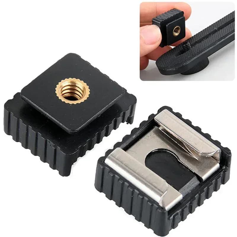 Supporto Flash Hot Shoe Standard con Adattatore a Vite da 1/4 per Stativo Luce Studio, Treppiede, Speedlight e Accessori Fotografici