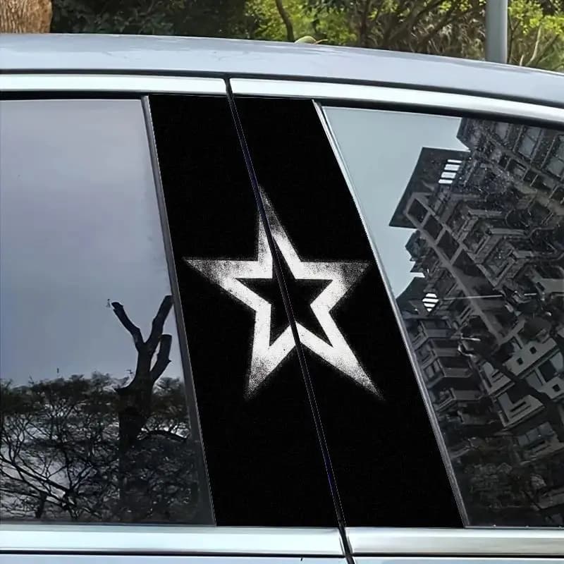 Protezione per montante B auto in vinile resistente a 2 pezzi - Adesivo antigraffio autoadesivo, protezione impermeabile per montante porta