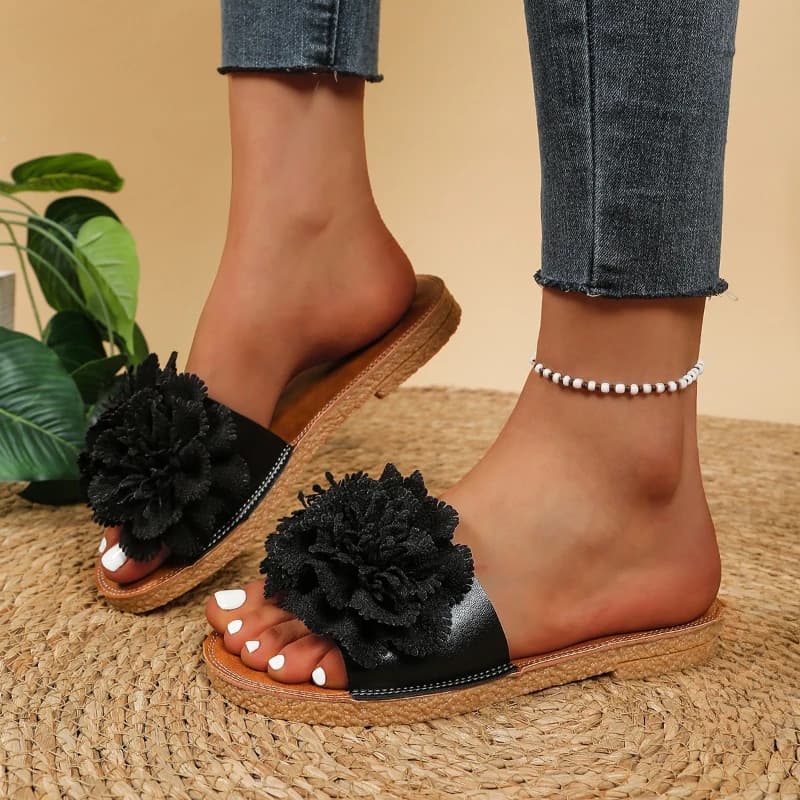Ciabatte da donna comode, sandali con zeppa di grandi dimensioni, scarpe da spiaggia per esterni, ciabatte slip-on alla moda, ciabatte con plateau da donna