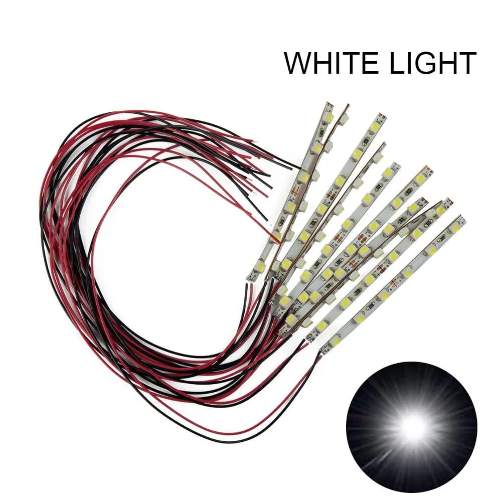 10 pz Striscia Luminosa A LED Parte autoadesiva Caldo/Bianco AC/DC Accessori Paesaggio Ferrovia Decorazione Edificio Paesaggio Accessorio