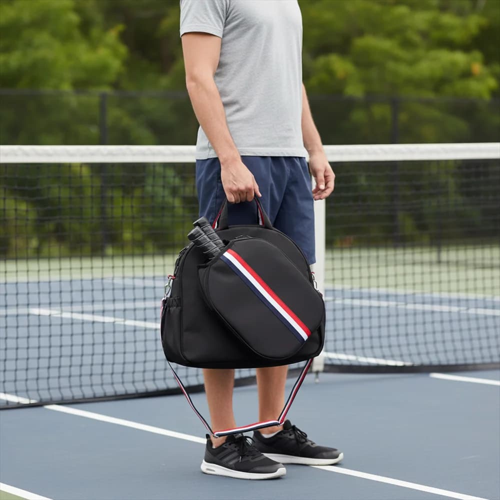 Multi-sport Equipment Backpack Adjustable paddle bag for pickleball, tennis and racquetball, large storage capacity for men and women