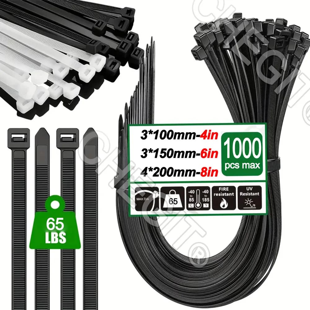 100-1000 pz Flange di Plastica Fascette Cavo Serra Cinghie di Plastica Velcro Fascette In Nylon Morsetto autobloccante Fascette di Fissaggio
