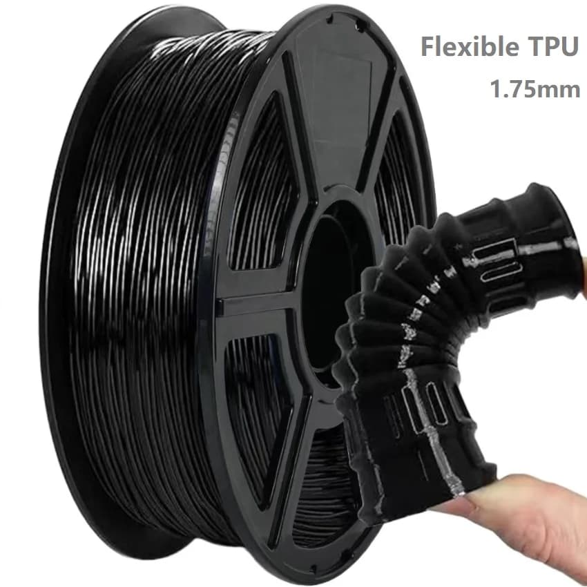 Filament Flexible TPU 1.75mm 1kg 250g for 3D Printer, Transparent Materials, PLA Filament Changing Rainbow Color, Green Fluorescent Buio