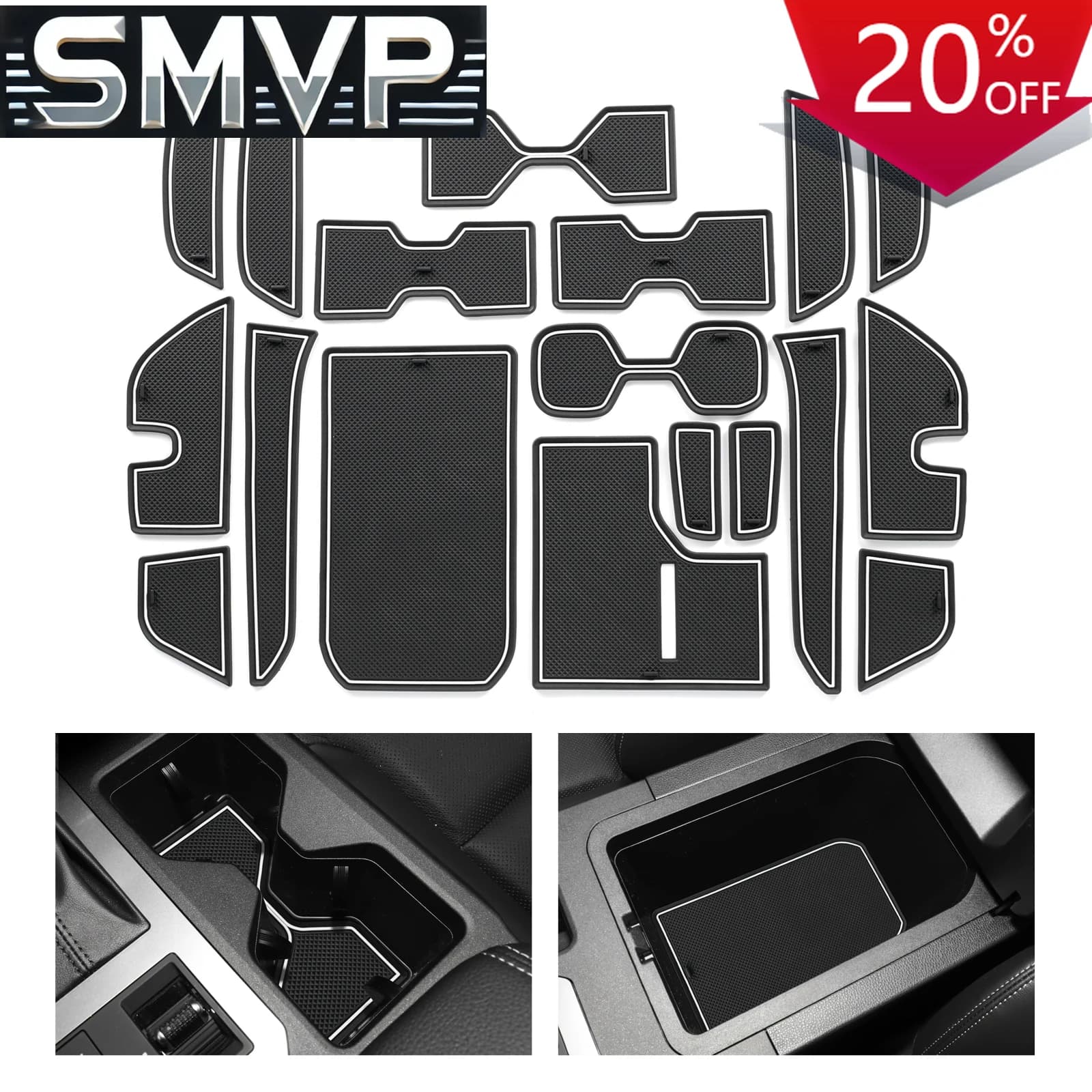 Misura Per Il 2024 Toyota Land Cruiser Prado 250 Anti-Slip Cancello Slot Tazza Zerbino PVC Antiscivolo Porta Pad Accessori Interni 18 pz