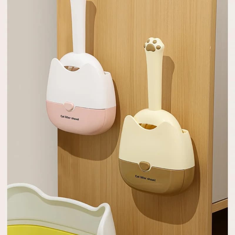 Wall Mounted Cat Litter Scoop Fine Mesh Dual Specification Gap Pet Poop Cleaning Tool Pet Waste Picker Cat Supplies Litter