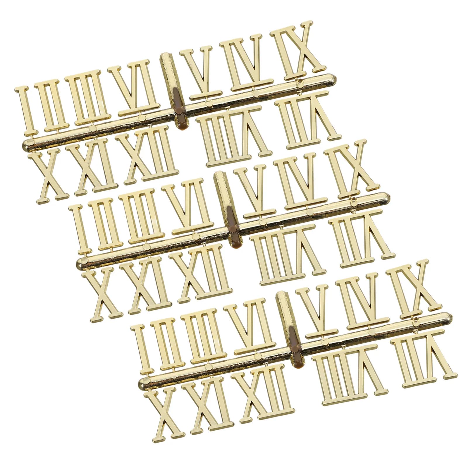 3 Set di Numeri Romani Elettroplaccati per Orologi, Kit di Ricambio Fai-da-Te per Riparazione Orologi, Accessori per Decorazioni Murali