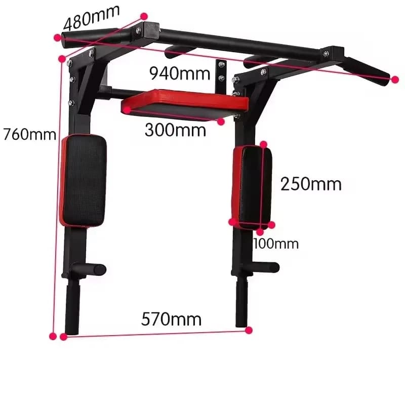 Lifting bar for wall immersion for indoor gym Traction and dive bar for exercises with parallel support for push-ups