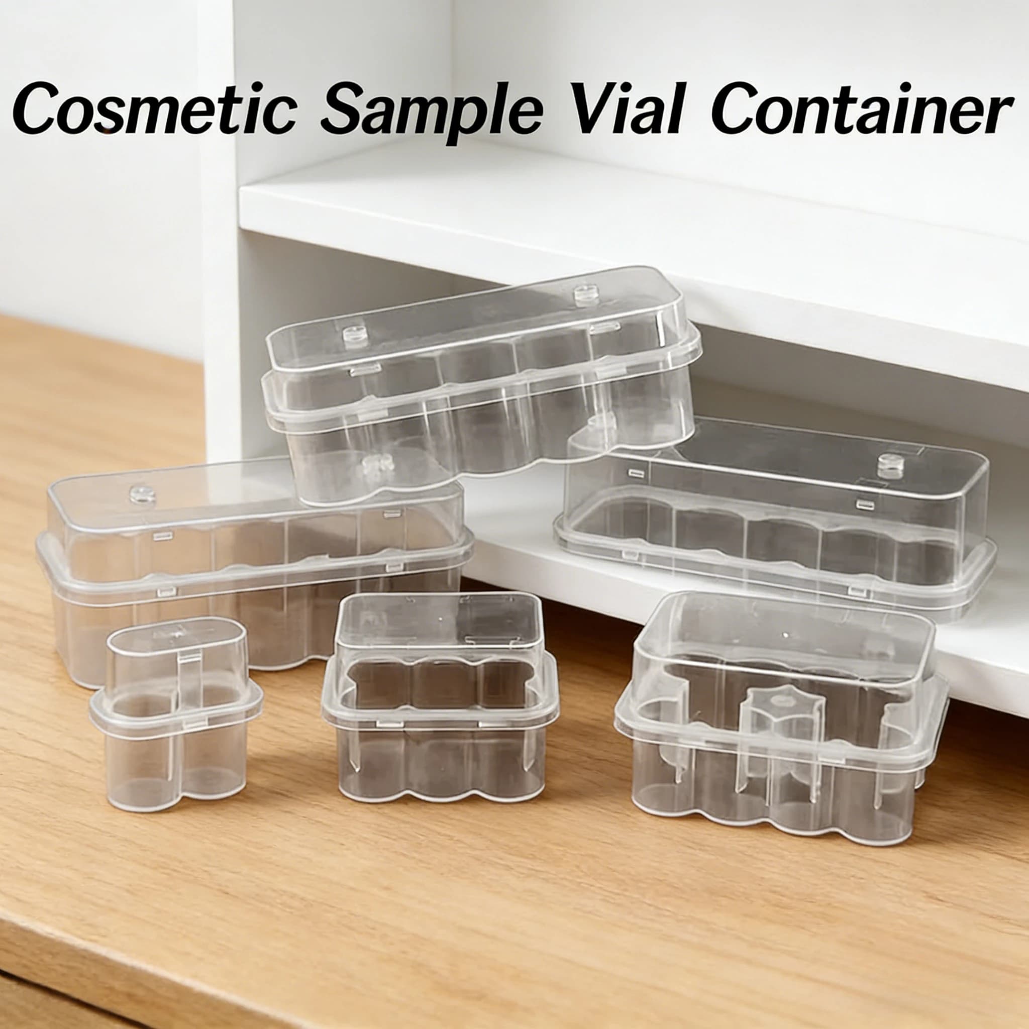 Foldable box for freezing tubes, pixelized container for medical supplies, peptide box, 3/5/7/10 ml bottle box, transparent microtube box