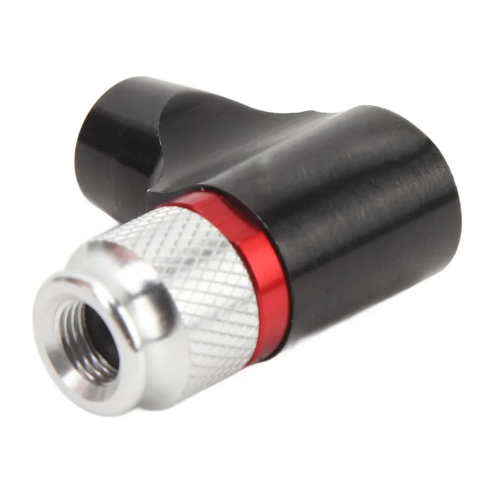 Black Bike CO2 Inflator Aluminium Alloy with Foam Sleeve Bike Tire CO2 Adapter Portable Lightweight CO2 Tire Pump Nozzle