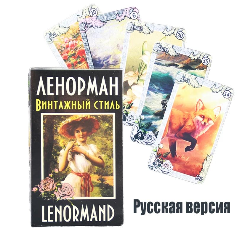 2024 Nuovo Arrivo Tarocchi di Lenormand Versione Russa Oracle Tarocchi Carte Gioco Da Tavolo Carte Da Gioco Divinazione Destino Tapo