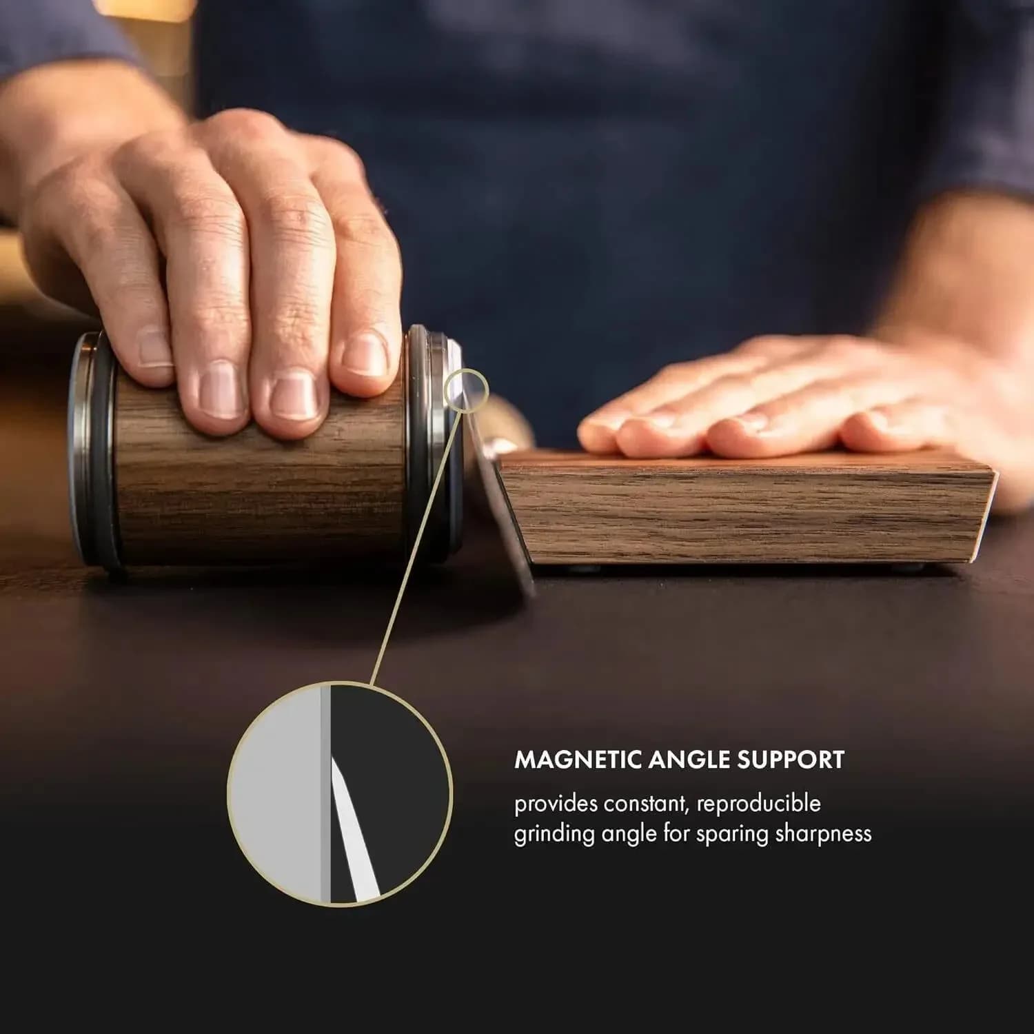 Sharpener Magnetic Knife Holder Stone kit for sharp diamond with angle roller 15 and 20 degrees Kitchen accessory Rotating knife