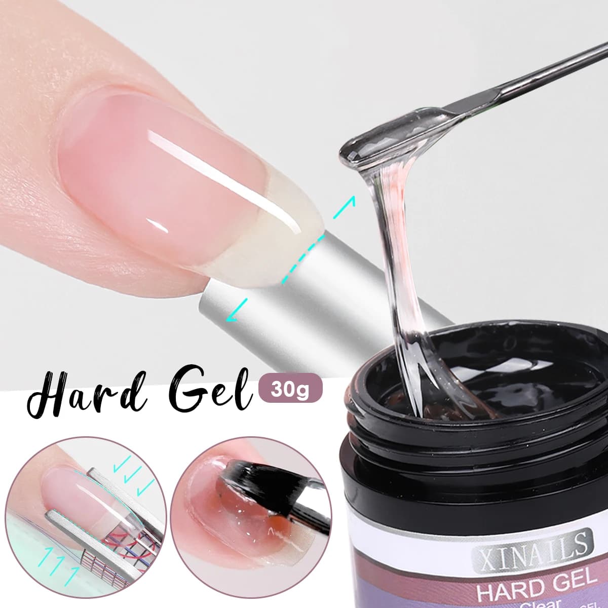 30g Extension Reinforcement Gel Nails Construction Gelatin Transparent Gel Dure Multifunctional Construction Fast UV Extension Manicure Tools