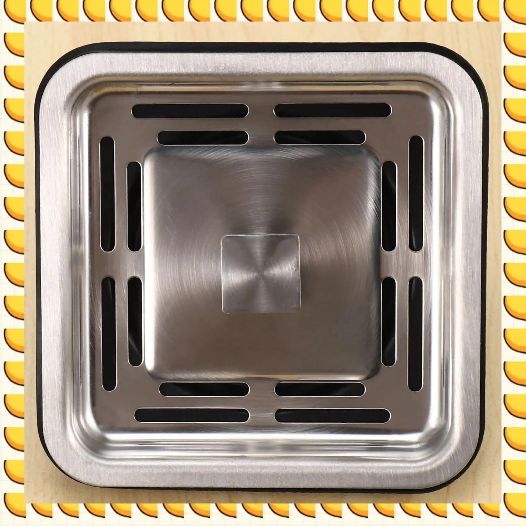 BAAU 2X Tappo per filtro lavello quadrato Lavello da cucina Tappo in rete di scarico Cestello Filtro Tappo per rifiuti Elettrodomestici da cucina