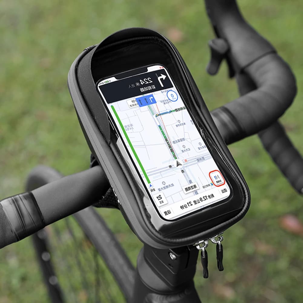 EVA Bicycle Front Frame Bag Waterproof Handlebar Cell Phone Bag Large Capacity Bike Top Tube Holder Case for Smart Phones