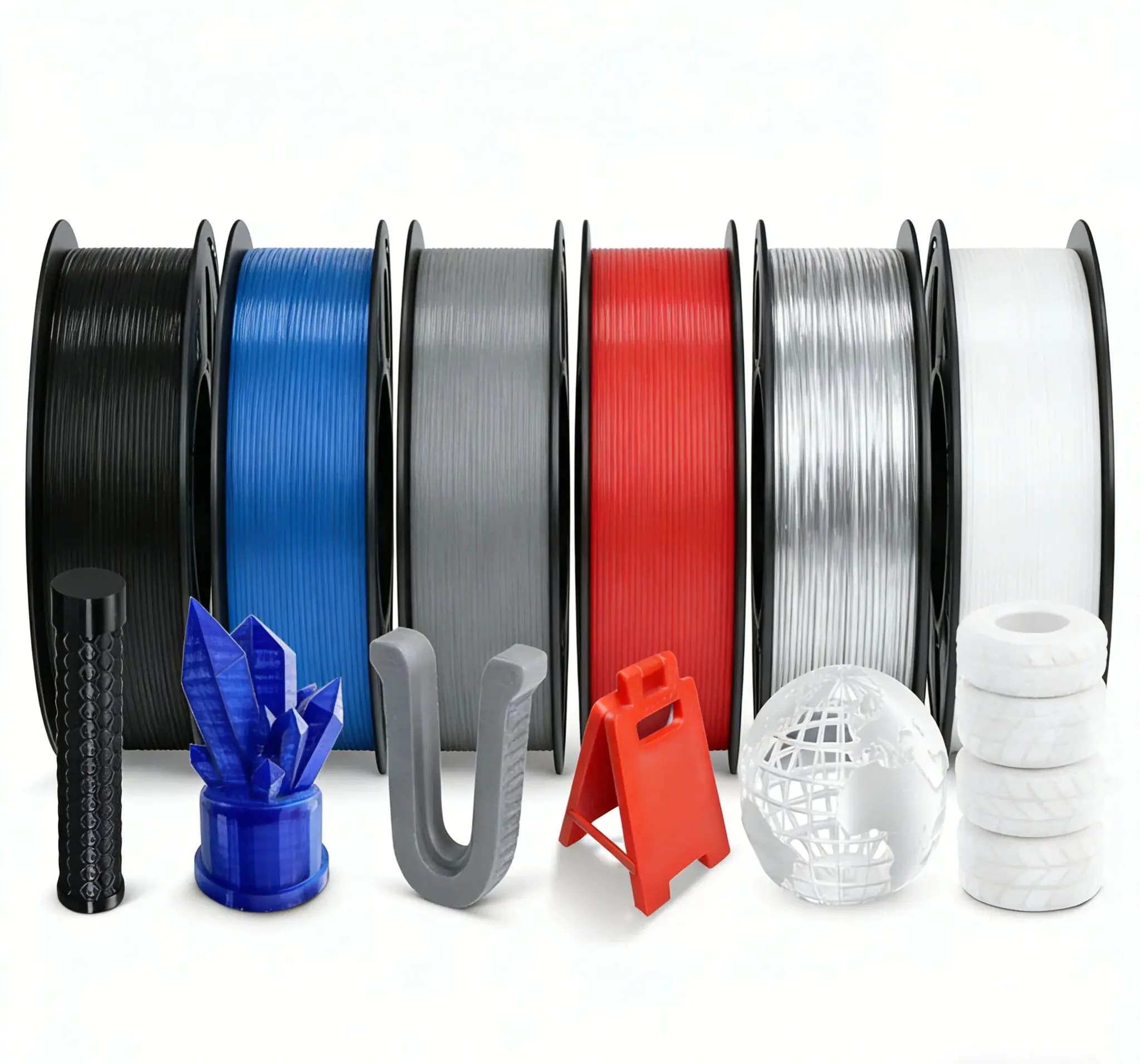 Filajoy3D TPU 3D Printer Filament Bundle 1.75mm Flexible Soft 95A 6-Pack 250g - High-Quality 3D Printing Material