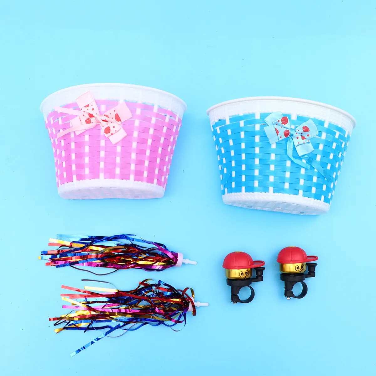 Set di Accessori per Biciclette e Scooter, Leggeri e Portatili, Facili da Installare, per la Maggior Parte delle Biciclette e Scooter, Stile Mulino a Vento con Nastri Decorativi