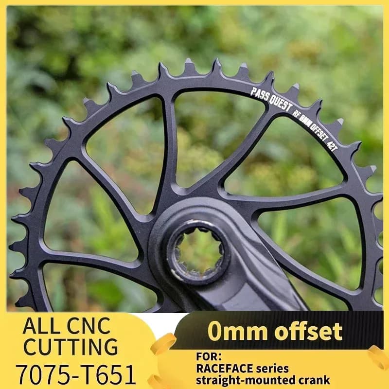 PASS QUEST RACEFACE Manovella offset da 0 mm Speciale Larghezza positiva negativa Pignone a denti stretti Pignone per mountain bike da corsa