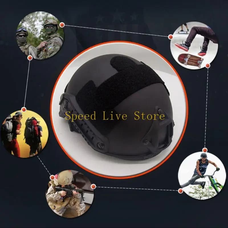 Casco da bici per adulti e giovani 547C con casco sicurezza tattico regolabile leggero per pattinaggio scooter da