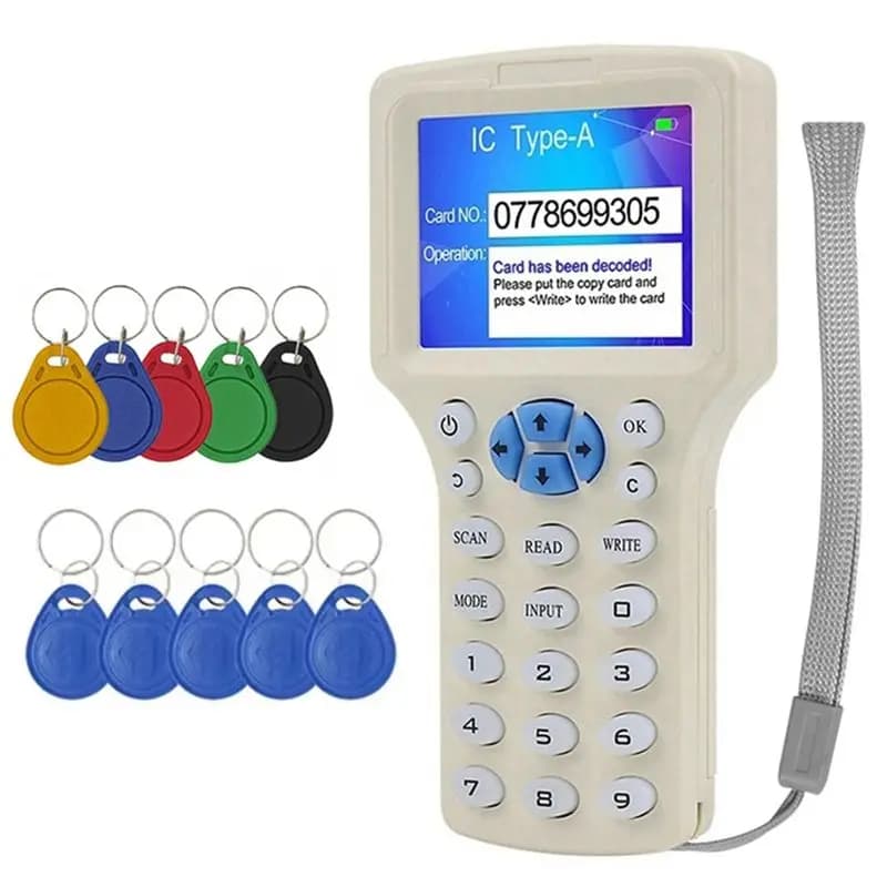[NUOVO A09R!】 Lettore di smart card RFID NFC + 5XUID/T5577 Duplicatore RFID portachiavi 125K 13,56M IC/ID Scrittore chiave Replicatore RFID Applicazione