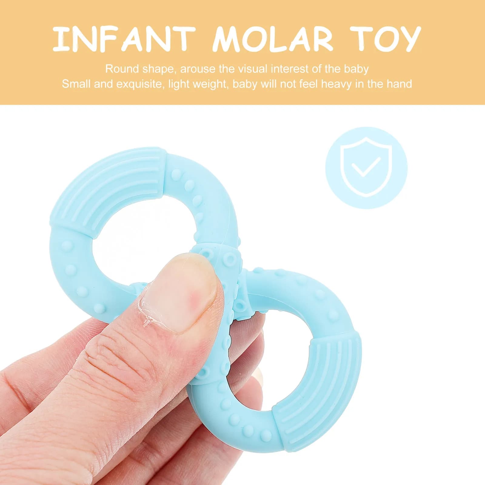 1Pcs Baby Teether Bracelet Exquisite Small Round Shape Promote Tooth Growth Smooth Edges No Harm to Baby Hands and Teeth