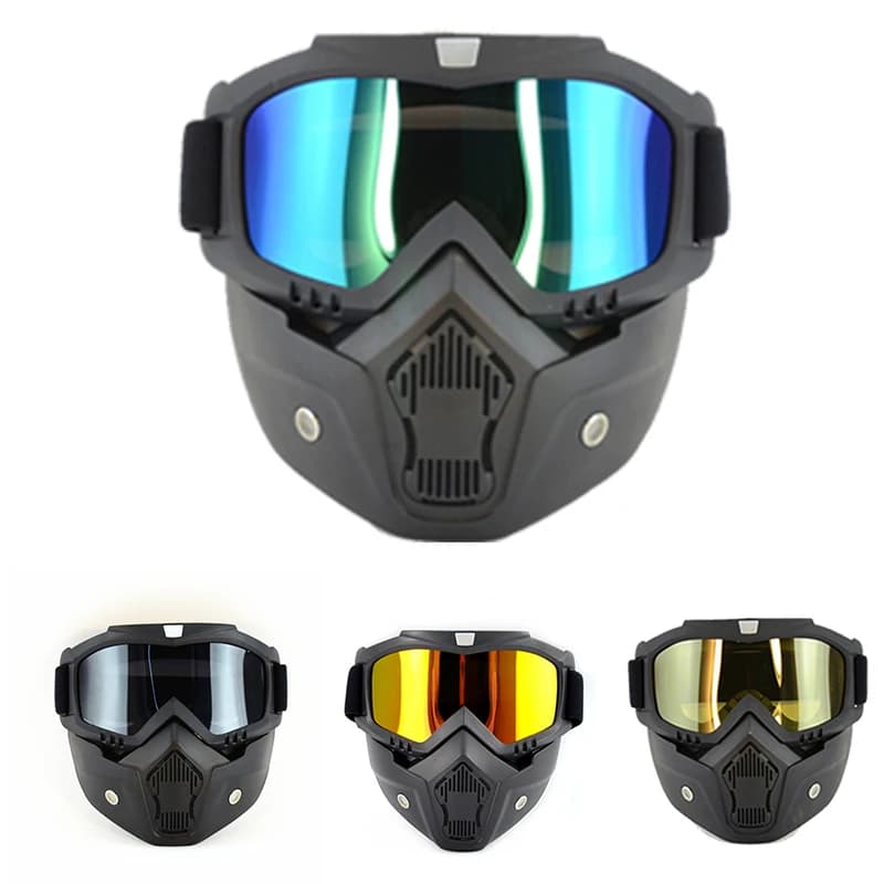 Occhiali da moto Occhiali da casco fuoristrada occhiali antivento maschera occhiali da sci specchio sicuro helmetty maschere protettive da sci