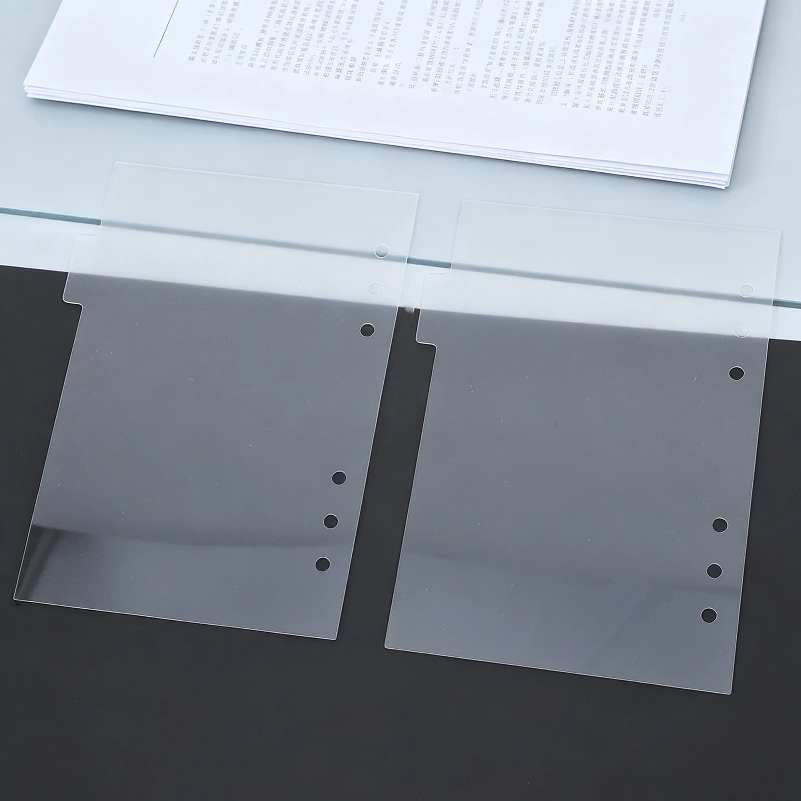 6 divisori per raccoglitori in acrilico A5 trasparenti, con 6 fori, inserti per agenda, fogli per quaderni a fogli mobili, schede indice per ufficio e scuola