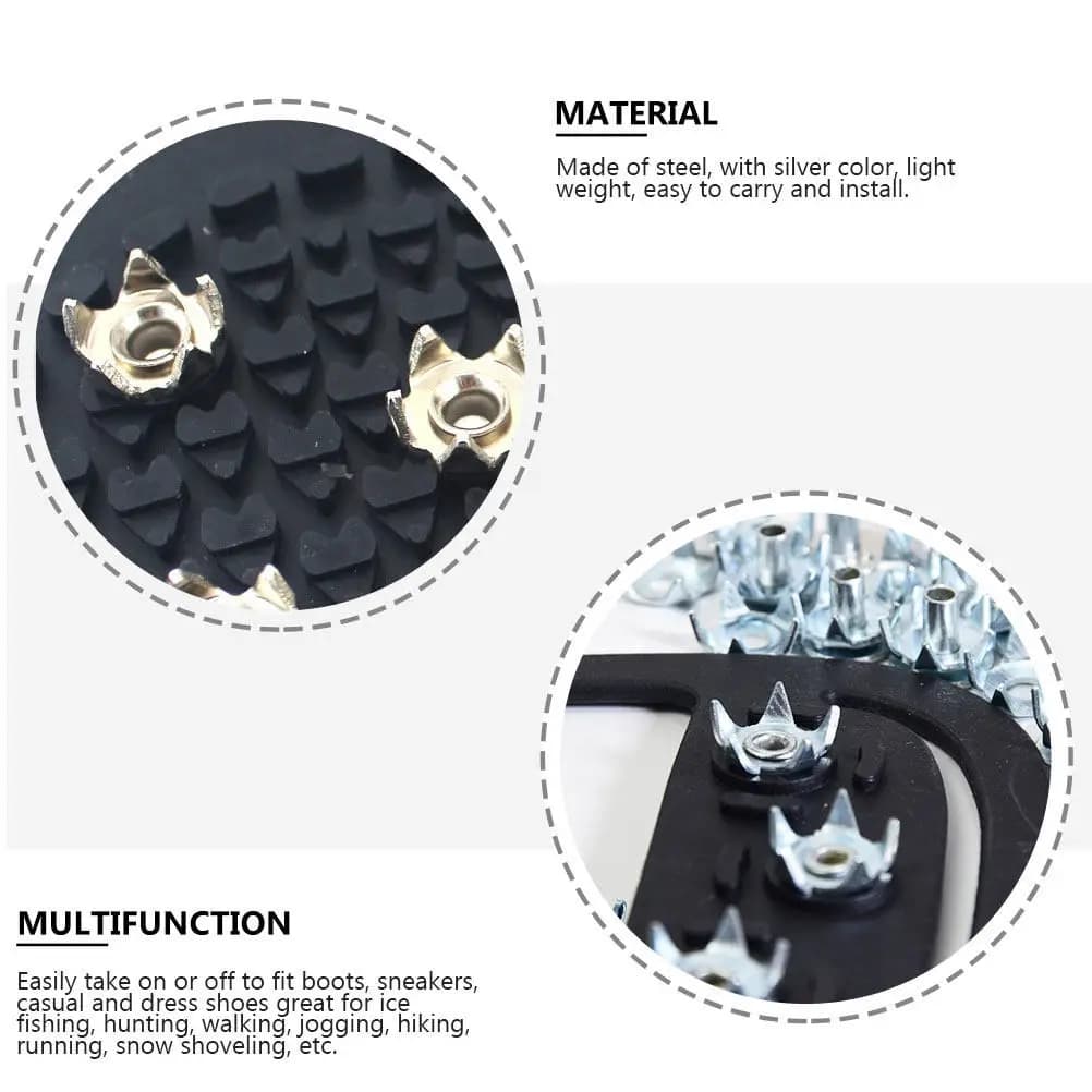20 Pezzi Chiodi Antiscivolo per Scarpe, Design Ergonomico, Antiscivoli per Scarpe Eleganti, Stivali Casual, Escursionismo, Corsa, Spalatura Neve, Ramponi