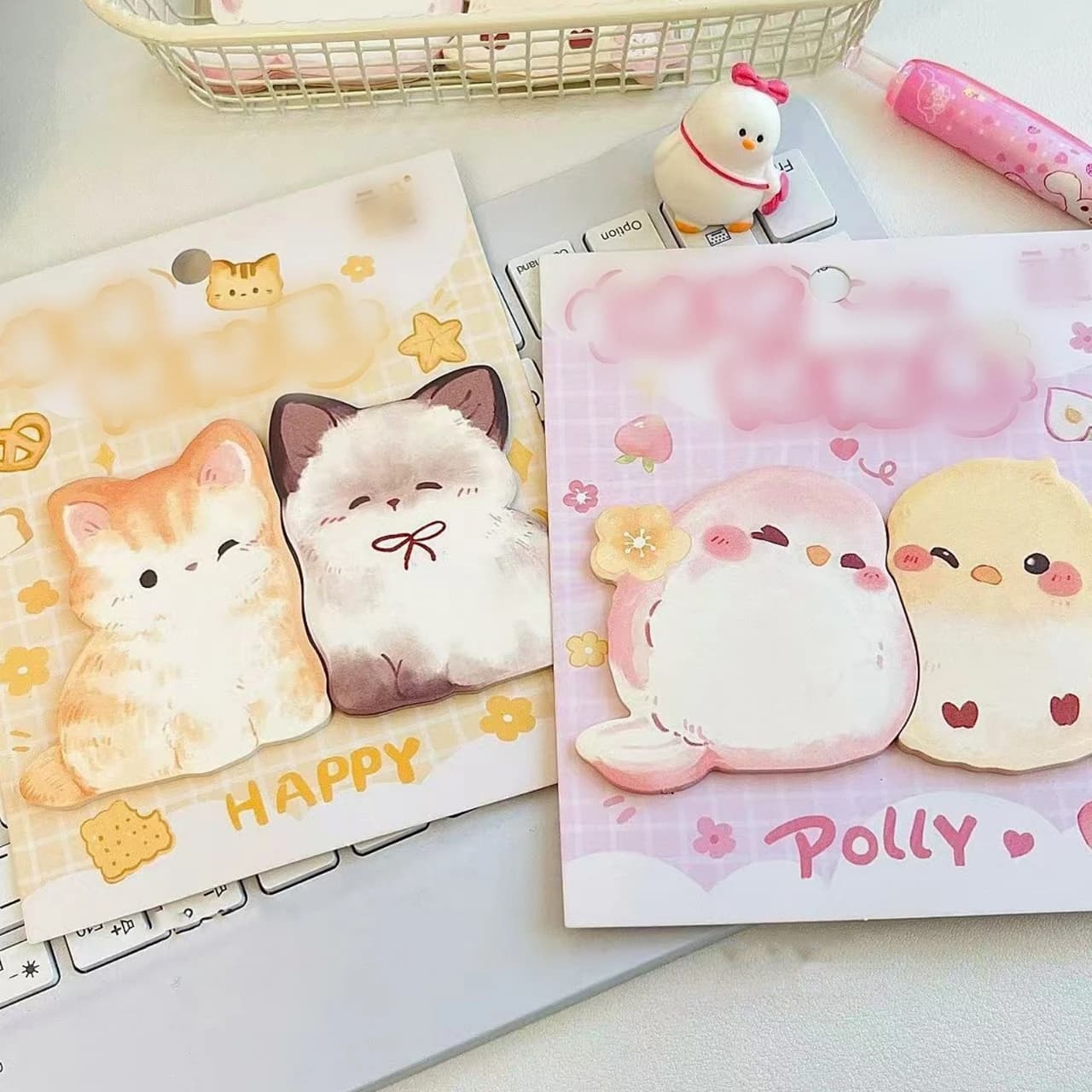20 fogli di foglietti adesivi per animali simpatico cartone animato, promemoria, blocco note per animali, pennarelli, bandiere per l'home, l'ufficio scolastico