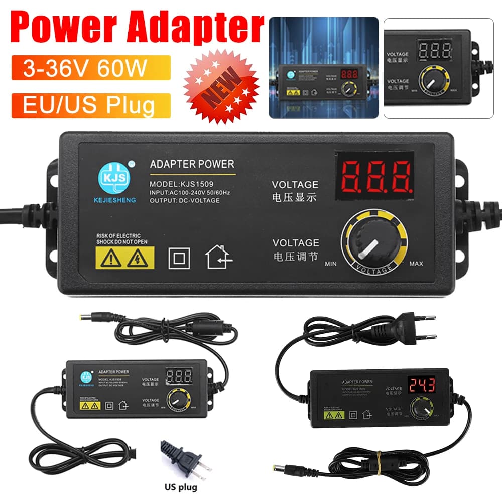 Adattatore di commutazione di alimentazione professionale spina ue/usa regolazione della tensione alimentatore Adatper LED LCD Display digitale schermo per il gioco