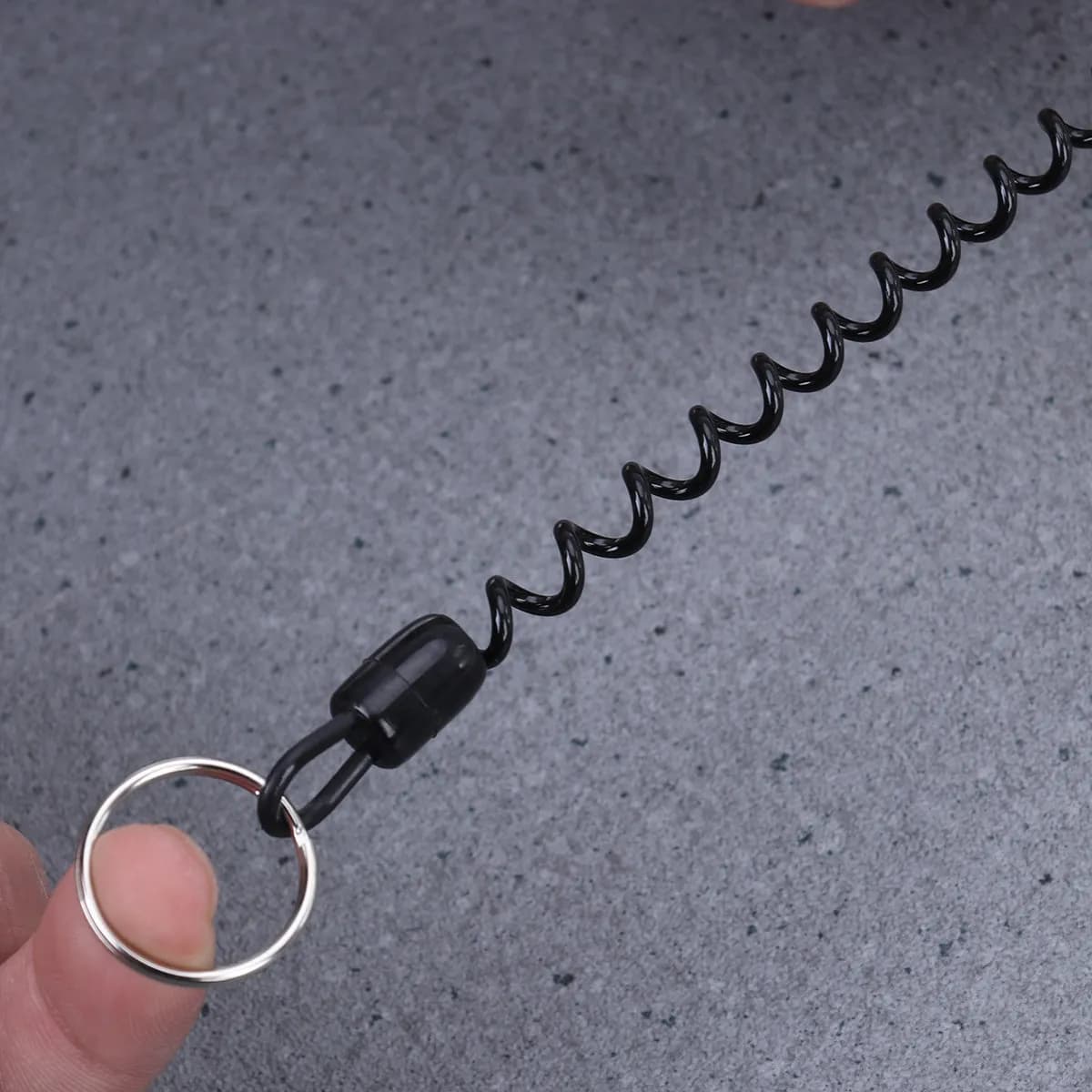 6 Pezzi Cordini Elastici a Spirale per Attrezzatura da Pesca, Pinze Lip Grip, Porta Pinze, Accessori di Sicurezza per Esterni, Accessori da Pesca