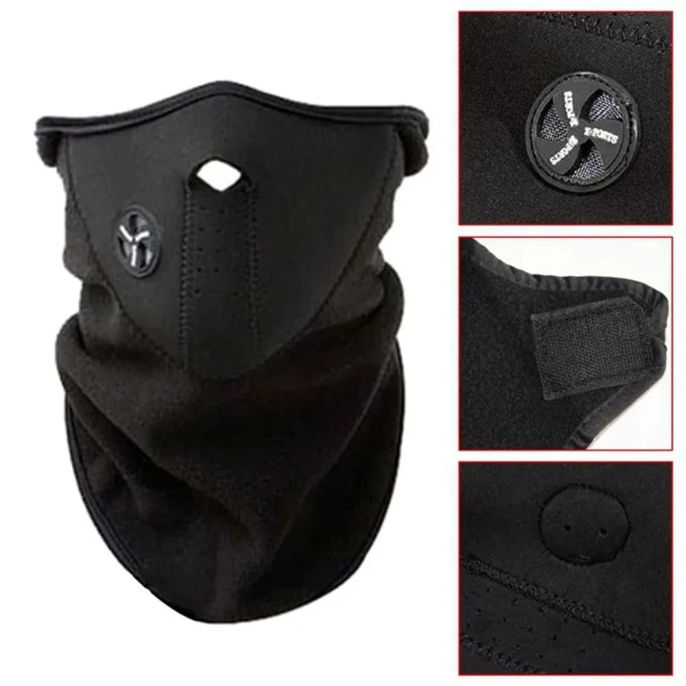 Winter Mask from Cycling 2026, Hot, Windproof, Dustproof, Half Face for Moto, Breathable in Network and Polar Pile, Thermal for Skiing