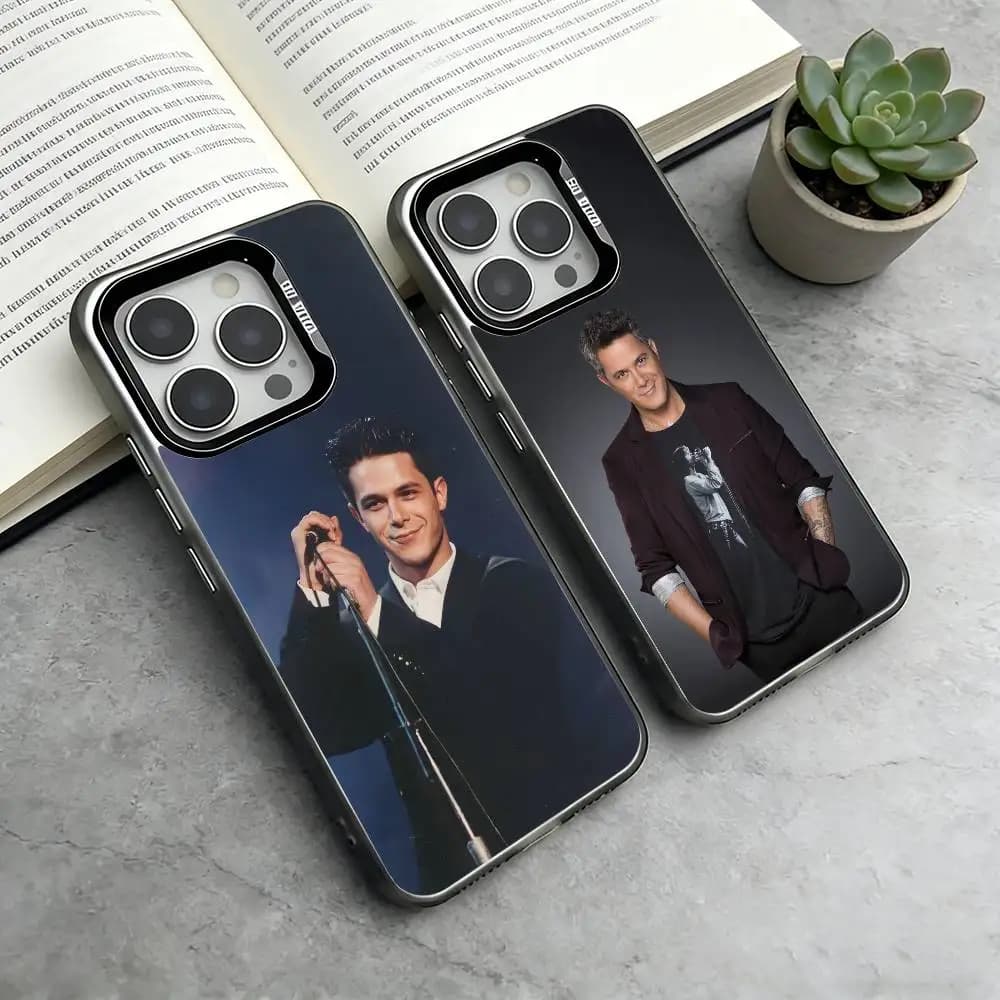 Custodia per telefono Alejandro Sanz Corazon Partio per iPhone 17, 16, 15, 14, 13, 12, 11 Plus, Pro Max, XS, Cover colorata argento