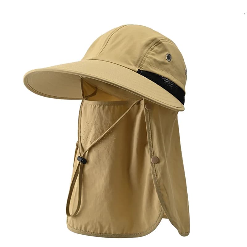 Fishing Hat Wide Brim Bucket Hat with Neck Cover Quick Dry Outdoor Sports Jungle Hiking Hat Men Fishermen Sun Protected Cap