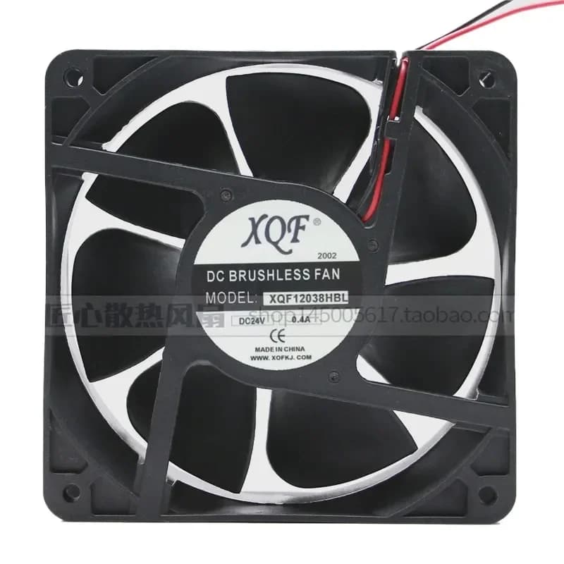Original Genuine XQF Fan for XQF12038HBL 24V 0.4A 120x120x38mm 2-Wire DC Brushless Cooling Fan