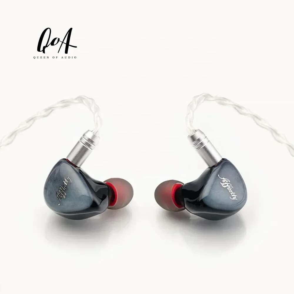 Auricolari QoA personalizzati con doppio driver, cablati da 3,5 mm, per gaming, cuffie in-ear, auricolari Hi-Fi cablati, senza microfono.