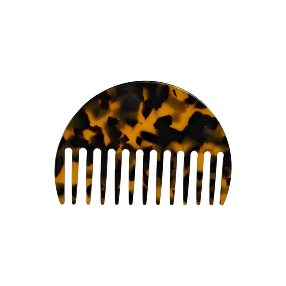 Colorful Hair Straightening Comb Acetate Half-Round Hair Styling Combs Anti Static Compact Hairdressing Accessories