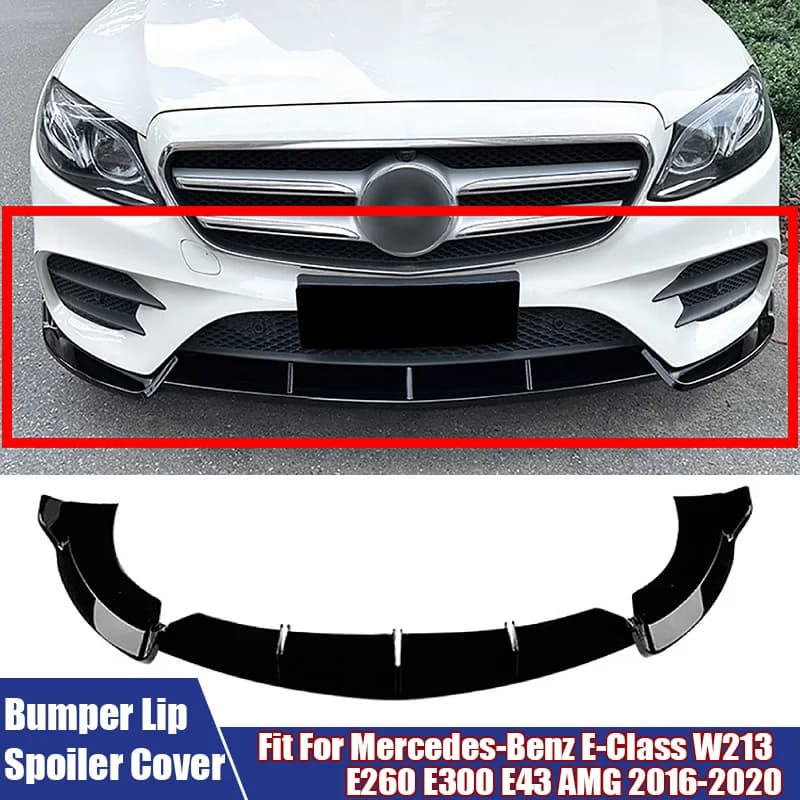 Car Front Bumper Lip Diffuser Spoiler Trim Covers Fit For Mercedes-Benz E-Class W213 E260 E300 E43 AMG 2016-2020 Car Accessories