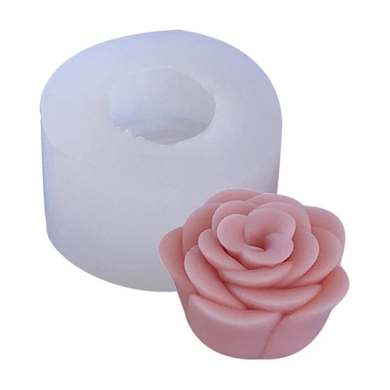 3D Silicone Mold, Camellia Flower Mold for Candle Gypsum Ornament Home Decor Valentine Gift Resin Craft N84C